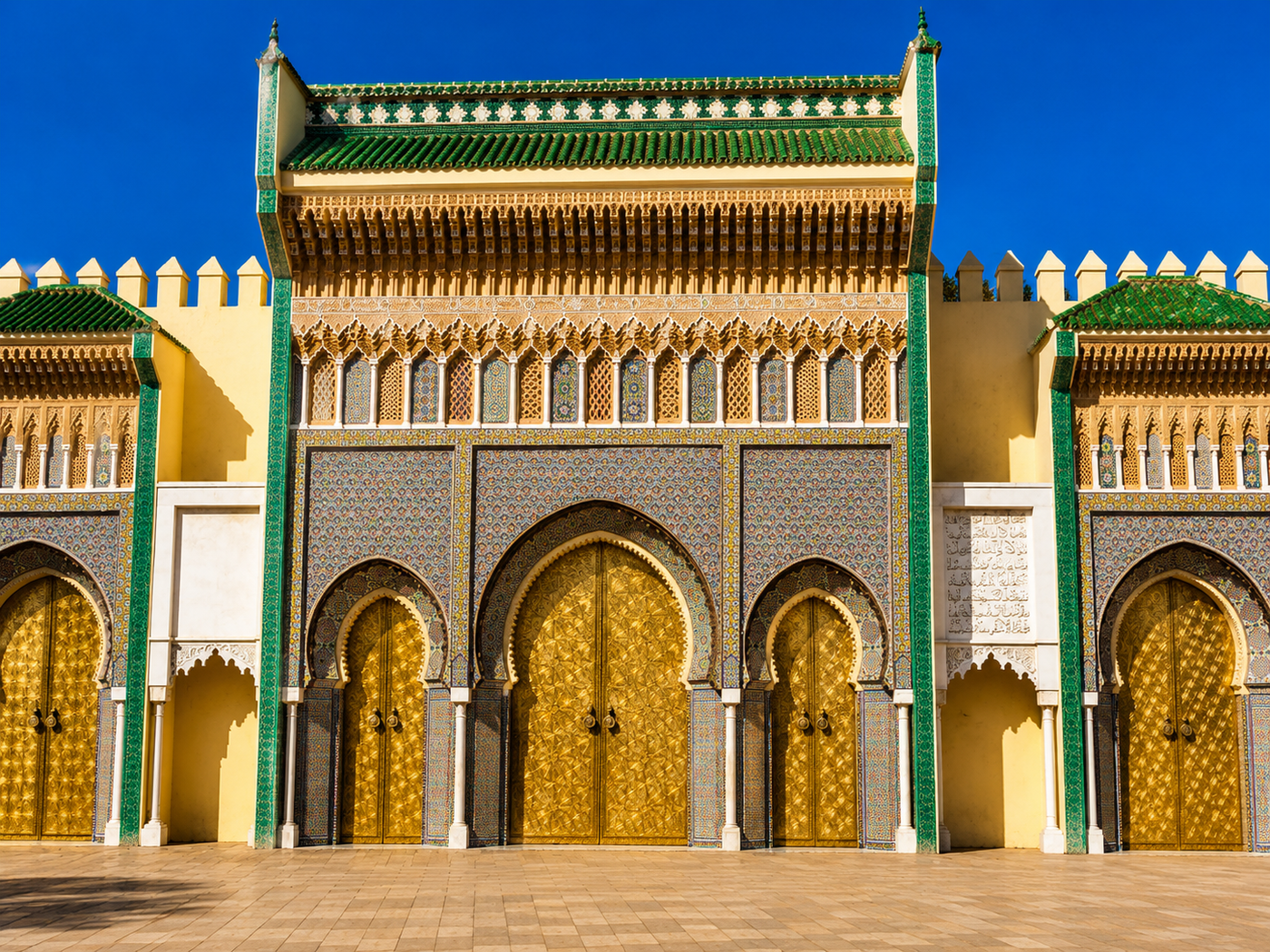 An artisan passport booklet stamped by a coppersmith in the Fes medina, Morocco.